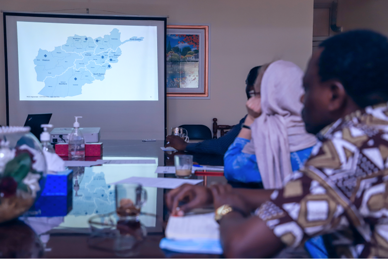 NGO staff during a meeting in Kabul.