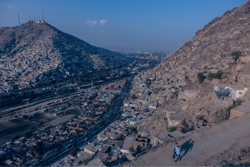 view from the hilltops of Kabul.